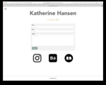Personal Porftolio Website / Contact Page by Katherine Hansen