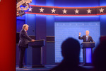 Both Candidates on Stage During the Debate 4 by Belmont University and Sam Simpkins
