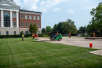 Temporary floor being laid on South Lawn 04