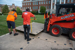 Temporary floor being laid on South Lawn 06 by Belmont University and Sam Simpkins