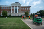 Temporary floor being laid on South Lawn 07 by Belmont University and Sam Simpkins