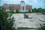 Temporary floor being laid on South Lawn 13
