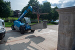 Temporary floor being laid on South Lawn 19 by Belmont University and Sam Simpkins