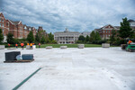 Temporary floor being laid on South Lawn 32