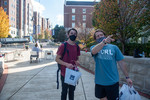 Student Gets Directions to their Bus by Belmont University and Sam Simpkins