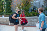 Students Picking Up Their Snack Bags by Belmont University and Sam Simpkins