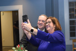 Kathy Flemming and Mike Huckabee Pose for a Picture by Belmont University and Sam Simpkins